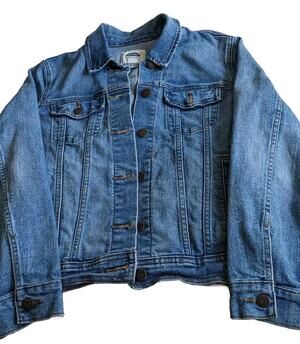 Old Navy Women’s Denim Jean Button Up Jacket Blue Size Medium Photos Measurement